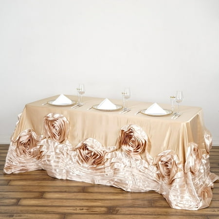 Efavormart 90 x132 Champagne Large Rosette Oblong Rectangular Lamour Satin Tablecloth For Wedding Party Dining Birthday
Efavormart 90 x132 Champagne Large Rosette Oblong Rectangular Lamour Satin Tablecloth For Wedding Party Dining Birthday