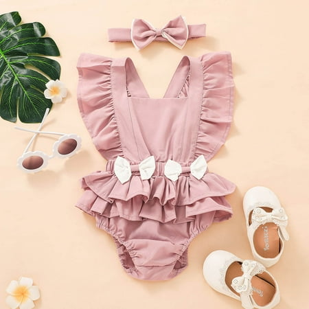 QISIWOLE Toddler Baby Girls Fashion Cute Solid Color Ruffles Flying Sleeve Romper Bow Headdress Suit 0-18M Deals
QISIWOLE Toddler Baby Girls Fashion Cute Solid Color Ruffles Flying Sleeve Romper Bow Headdress Suit 0-18M Deals