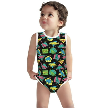 Vsdgher Geometric Dinosaur Print Baby Unisex Baby Cotton Sleeveless Bodysuits Soft and velvety comfortable and breathable
Vsdgher Geometric Dinosaur Print Baby Unisex Baby Cotton Sleeveless Bodysuits Soft and velvety comfortable and breathable