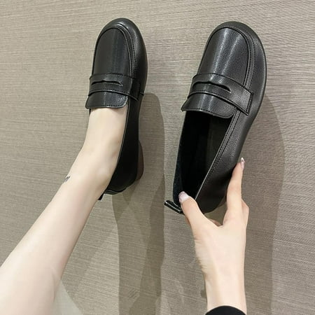HIBRO Womens Shoes Ethnic Style Small Leather Shoes Flat Round Toe Retro Loafers Single Shoes Casual Shoes
HIBRO Womens Shoes Ethnic Style Small Leather Shoes Flat Round Toe Retro Loafers Single Shoes Casual Shoes