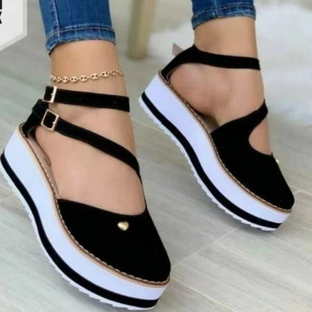 Binmer Summer Ladies Women Flat Thick Soled Shoes Casual Beach Sandals