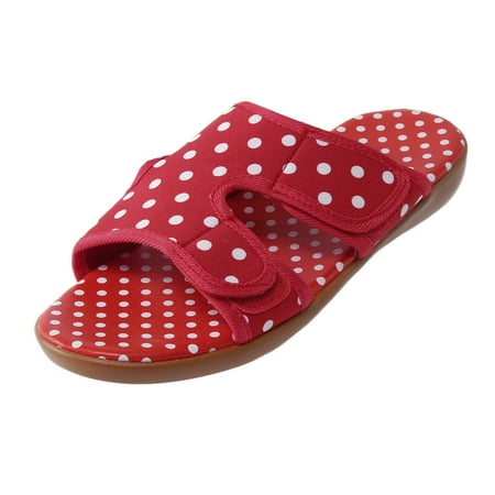 Sandals Women Ladies Fashion Summer Cloth Breathable Polka Dot Print Open Toe Hook Loop Flat Sandals Womens Sandals Cloth Red 37
Sandals Women Ladies Fashion Summer Cloth Breathable Polka Dot Print Open Toe Hook Loop Flat Sandals Womens Sandals Cloth Red 37