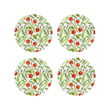 Leather Coasters Set of 4 - Asparagus tomato Pattern Lightweight Non-Slip Drink Coasters for Desk Anti-Scalding Desk Cup Coasters for Office Table Decor Round Shape
Leather Coasters Set of 4 - Asparagus tomato Pattern Lightweight Non-Slip Drink Coasters for Desk Anti-Scalding Desk Cup Coasters for Office Table Decor Round Shape