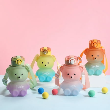 YX STORE 800ML Bear Water Cup Fall Resistant Bear Shape Drink Water Creative Gradient Color Bear Water Cup for Travel
YX STORE 800ML Bear Water Cup Fall Resistant Bear Shape Drink Water Creative Gradient Color Bear Water Cup for Travel