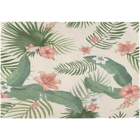 Hyjoy Placemats Set of 4 Tropical Leaves Flower Heat-Resistant Non-Slip Double Sided Washable Kitchen Dining Table Mats for Kitchen Table Decoration 12 x 18 Inch
Hyjoy Placemats Set of 4 Tropical Leaves Flower Heat-Resistant Non-Slip Double Sided Washable Kitchen Dining Table Mats for Kitchen Table Decoration 12 x 18 Inch