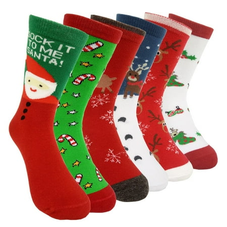 Womens Christmas Holiday Casual Socks - HSELL 6 Pairs Colorful Fun Cotton Crew Socks for Novelty Gifts
Womens Christmas Holiday Casual Socks - HSELL 6 Pairs Colorful Fun Cotton Crew Socks for Novelty Gifts