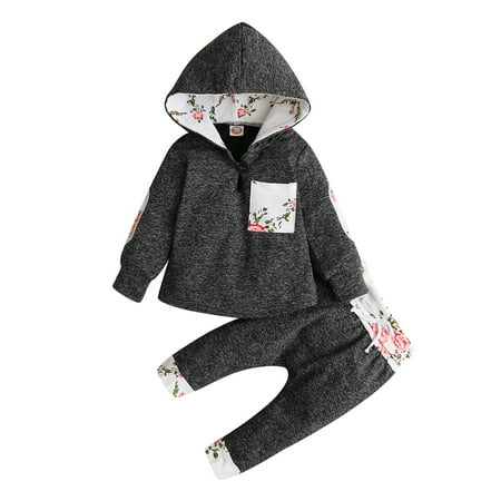 KIMI BEAR Newborn Girls Outfits 6 Months Newborn Girls Autumn Winter Outfits 9 Months Newborn Girls Sweet Floral Print Hooded Long Sleeve Hoodie + Pants 2PCs Set Dark Gray
KIMI BEAR Newborn Girls Outfits 6 Months Newborn Girls Autumn Winter Outfits 9 Months Newborn Girls Sweet Floral Print Hooded Long Sleeve Hoodie + Pants 2PCs Set Dark Gray