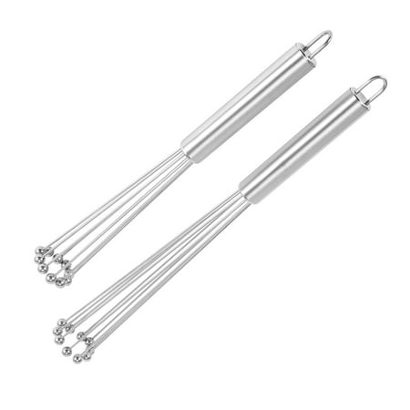 2 Pcs Stainless Steel Ball Whisk Wire Egg Whisk Set Suitable for Kitchen Cooking Stirring Whisking Beating
2 Pcs Stainless Steel Ball Whisk Wire Egg Whisk Set Suitable for Kitchen Cooking Stirring Whisking Beating
