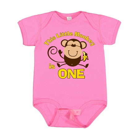 Inktastic Little Monkey 1st Birthday Boy Gift Baby Boy or Baby Girl Bodysuit