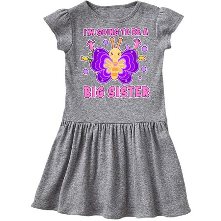 Inktastic I m Going To Be a Big Sister with Butterfly Gift Toddler Girl Dress