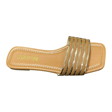 KaLI_store Orthopedic Shoes for Women Women s Flat Sandals Fashion Slides With Soft Leather Slippers for Summer Khaki 
KaLI_store Orthopedic Shoes for Women Women s Flat Sandals Fashion Slides With Soft Leather Slippers for Summer Khaki