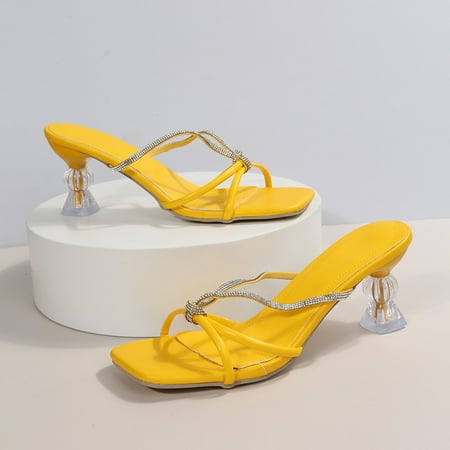 Women‘s Chunky Heel Sandals Rhinestone Open Square Toe Mid Heel Mule Slippers Women‘s Footwear
Women‘s Chunky Heel Sandals Rhinestone Open Square Toe Mid Heel Mule Slippers Women‘s Footwear