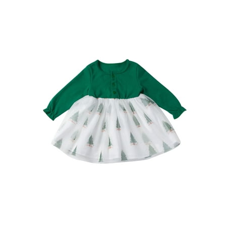 Genuiskids Toddler Baby Girl Dress Christmas Tree Print Casual Button Crew Neck Long Sleeves Princess Dress
Genuiskids Toddler Baby Girl Dress Christmas Tree Print Casual Button Crew Neck Long Sleeves Princess Dress