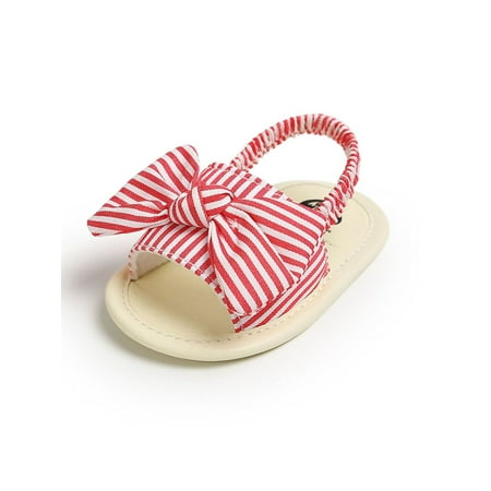 Woobling Infant Sandals First Walkers Flat Sandal Soft Sole Crib Shoes Summer Princess Shoe Comfort Bowknot Lightweight Red Striped 6C
Woobling Infant Sandals First Walkers Flat Sandal Soft Sole Crib Shoes Summer Princess Shoe Comfort Bowknot Lightweight Red Striped 6C