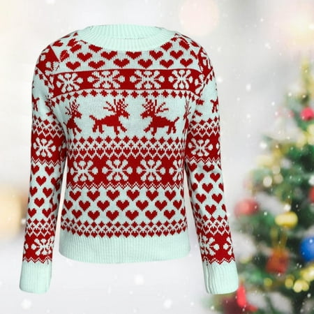 Sweater Women Christmas Deer Knitted Long Sleeve Round Neck Ladies Jumper Casual
Sweater Women Christmas Deer Knitted Long Sleeve Round Neck Ladies Jumper Casual