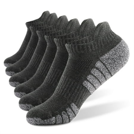 6 Pairs/Lot Cotton Socks Man Women Sport Running Sock Cycling Riding Bicycle Bike Football Breathable Sock Dark gray-XL