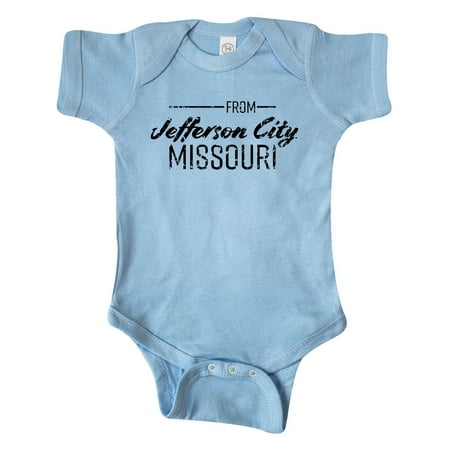 Inktastic From Jefferson City Missouri in Black Distressed Text Gift Baby Boy or Baby Girl Bodysuit
Inktastic From Jefferson City Missouri in Black Distressed Text Gift Baby Boy or Baby Girl Bodysuit