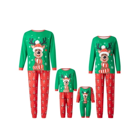 Christmas Family Matching Pajamas Elk Print Long Sleeve Tops and Stretch Casual Pants Sleepwear
Christmas Family Matching Pajamas Elk Print Long Sleeve Tops and Stretch Casual Pants Sleepwear