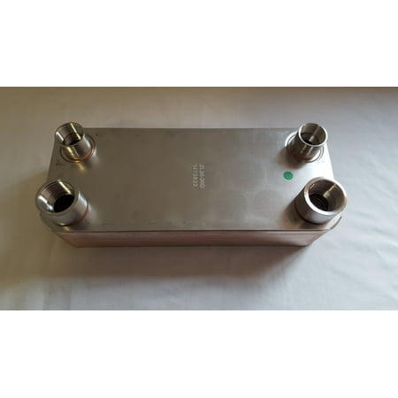 NEW! 20 Plate Water to Water Plate Heat Exchanger 1 & 3/4 FPT Ports W/Brackets