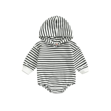 wybzd Newborn Infant Baby Boy Girl Striped Hoodie Romper Sweatshirt Long Sleeve Bodysuit Top Fall Winter Outfit 12-18 Months
wybzd Newborn Infant Baby Boy Girl Striped Hoodie Romper Sweatshirt Long Sleeve Bodysuit Top Fall Winter Outfit 12-18 Months