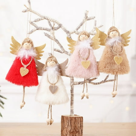 Doll Pendant Hanging Design Delicate Multi-color Christmas Hanging Angel Doll for Wall Beige Wood Fabric Plush Feather
Doll Pendant Hanging Design Delicate Multi-color Christmas Hanging Angel Doll for Wall Beige Wood Fabric Plush Feather