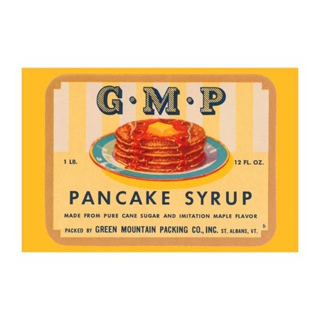 "G.M.P. Pancake Syrup" Print (Black Framed Poster Print 20x30)