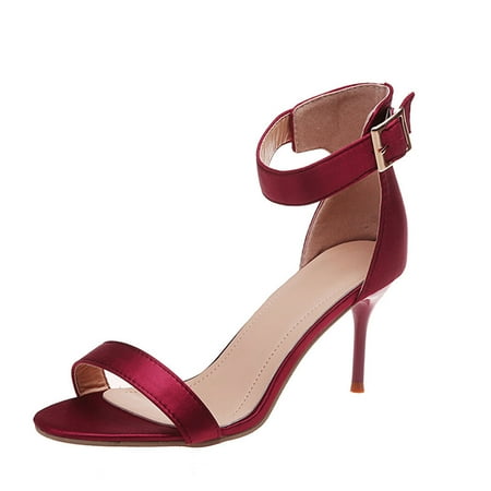 Fashion Women s Thin Heel High Heeled Sandals Solid Color Buckle Silk Satin Fish Mouth Shoes Modern Sandals
Fashion Women s Thin Heel High Heeled Sandals Solid Color Buckle Silk Satin Fish Mouth Shoes Modern Sandals