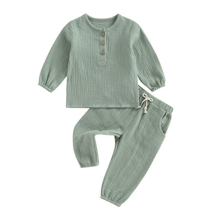 Baby Boys Girls Summer Outfits Long Sleeve Button Down T-Shirt + Pocket Pants Set Toddler Clothes
Baby Boys Girls Summer Outfits Long Sleeve Button Down T-Shirt + Pocket Pants Set Toddler Clothes