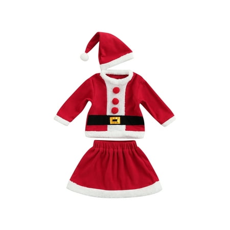 ZIYIXIN Christmas Toddler Baby Girls Santa Claus Outfits Long Sleeve Pullover Tops + Mini Skirt + Hat Kids Clothes Red 12-18 Months
ZIYIXIN Christmas Toddler Baby Girls Santa Claus Outfits Long Sleeve Pullover Tops + Mini Skirt + Hat Kids Clothes Red 12-18 Months