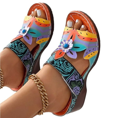 Summer Saving Clearance! Tuobarr Women s Wedge Sandals Bohemian Fashion Non-Slip Orthopedic Sandals Fashion Shoes Comfortable Slippers with Arch Support Slip On Sandals Orange 41
Summer Saving Clearance! Tuobarr Women s Wedge Sandals Bohemian Fashion Non-Slip Orthopedic Sandals Fashion Shoes Comfortable Slippers with Arch Support Slip On Sandals Orange 41