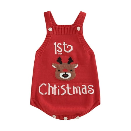 Toddler Baby Girl Boy Christmas Knitted Romper Sleeveless Elk Loose Buttons Fall Knitting Short Jumpsuit
Toddler Baby Girl Boy Christmas Knitted Romper Sleeveless Elk Loose Buttons Fall Knitting Short Jumpsuit