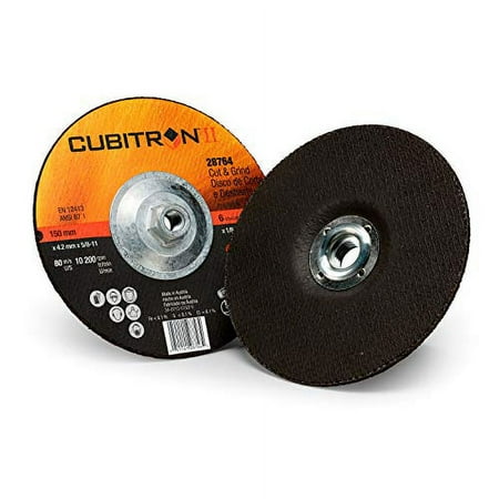 II Cut And Grind Wheel 28764 T27 Quick Change 6 In X 1/8 In X 5/8-11 In
II Cut And Grind Wheel 28764 T27 Quick Change 6 In X 1/8 In X 5/8-11 In