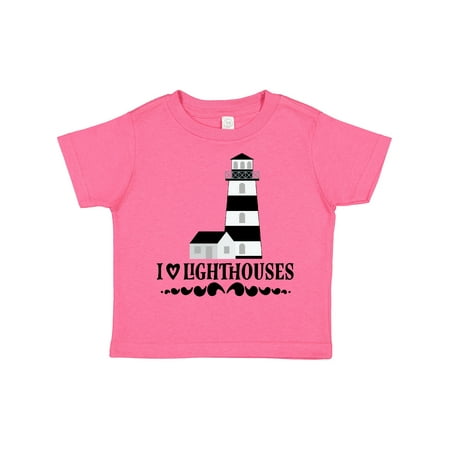 Inktastic I Love Lighthouses Gift Toddler Toddler Girl T-Shirt