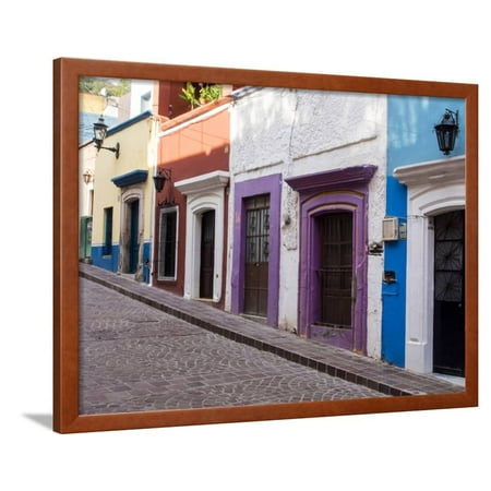 Mexico, Guanajuato, Colorful Back Alley Framed Print Wall Art By Terry Eggers