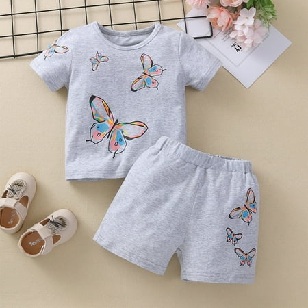 NIUREDLTD Summer Fashion Cartoon Butterfly Print Short Sleeve Casual Suit For Boys Girls Simple Home Wear Set
NIUREDLTD Summer Fashion Cartoon Butterfly Print Short Sleeve Casual Suit For Boys Girls Simple Home Wear Set