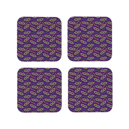 Drink Coasters Set of 4 Carnival Masks and Beads Leather Coasters for Coffee Table Protector Heat Resistant Cute Coasters for Home Decor Housewarming Gifts Bar Kitchen 4 Inch Square
Drink Coasters Set of 4 Carnival Masks and Beads Leather Coasters for Coffee Table Protector Heat Resistant Cute Coasters for Home Decor Housewarming Gifts Bar Kitchen 4 Inch Square