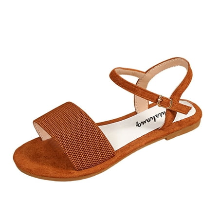 Ladies Fashion Summer Solid Color Suede Open Toe Buckle Flat Bottom Casual Sandals Shoes for Women Sandals Comfortable Wide Nine Sandals for Women
Ladies Fashion Summer Solid Color Suede Open Toe Buckle Flat Bottom Casual Sandals Shoes for Women Sandals Comfortable Wide Nine Sandals for Women