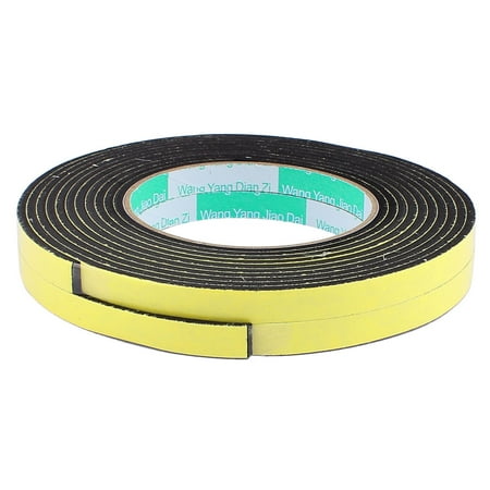 2 Pcs 1CM Width 4M Length 3MM Thick Single Sided Sealing Shockproof Sponge Tape
