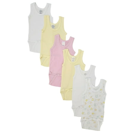 Bambini Layette Baby Girl 6 Pc Onezies and Tank Tops