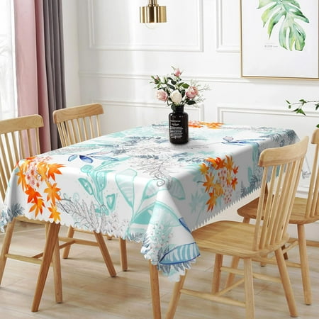 Uorbeay 60x102inches Spring Floral Tablecloth Watercolor Flowers Blossom with Green Leaves Print Rectangle Table Cloth Wrinkle Resistant Waterproof Table Cover for Picnic Party Home Dining Room Decor
Uorbeay 60x102inches Spring Floral Tablecloth Watercolor Flowers Blossom with Green Leaves Print Rectangle Table Cloth Wrinkle Resistant Waterproof Table Cover for Picnic Party Home Dining Room Decor