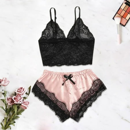 JNGSA Women Satin Lace V-Neck Camisole Bowknot Shorts Set Sleepwear Pajamas Lingerie Womens Pajamas Modest Swimsuits For Women Clearance
JNGSA Women Satin Lace V-Neck Camisole Bowknot Shorts Set Sleepwear Pajamas Lingerie Womens Pajamas Modest Swimsuits For Women Clearance