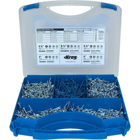 Kreg SK03 Pocket-Hole Screw Kit in 5-Sizes