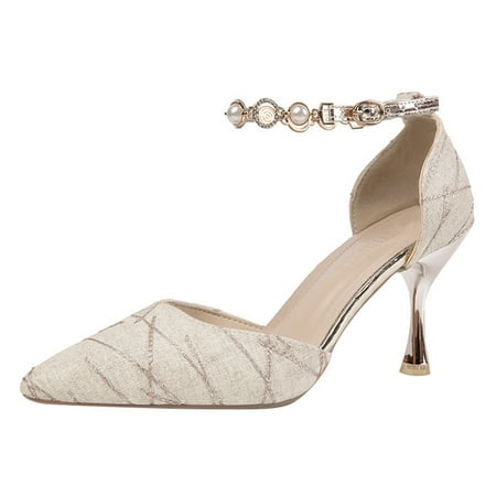 GNEIKDEING Women‘s Breathable Lace Up Shoes Rhinestone High Heels Casual Sandals Gift on Clearance
GNEIKDEING Women‘s Breathable Lace Up Shoes Rhinestone High Heels Casual Sandals Gift on Clearance