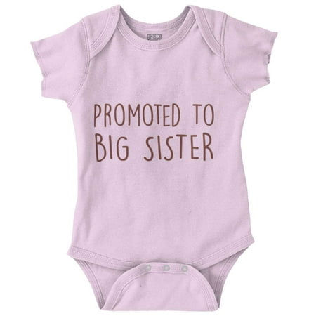 Promoted Big Sister Expecting Sibling Bodysuit Jumper Girls Infant Baby Brisco Brands NB
Promoted Big Sister Expecting Sibling Bodysuit Jumper Girls Infant Baby Brisco Brands NB