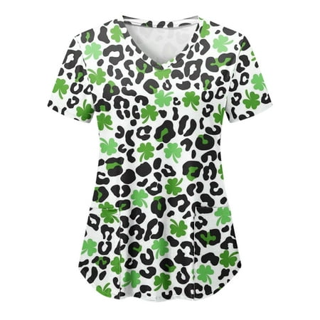 TAIAOJING Scrubs for Women Workwear Casual V Neck StPatricks Day Short Sleeve Pocket Coverall Top
TAIAOJING Scrubs for Women Workwear Casual V Neck StPatricks Day Short Sleeve Pocket Coverall Top