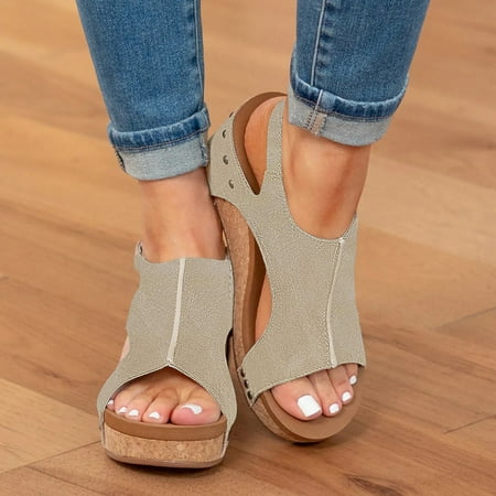 DBYLXMN Women Summer Solid Hook Loop Casual Open Toe Wedges Comfortable Beach Shoes Sandals Women Thong Sandals Tie up Sandals for Women Flat Womens Summer Shoes And Sandals Women Summer Sandals with
DBYLXMN Women Summer Solid Hook Loop Casual Open Toe Wedges Comfortable Beach Shoes Sandals Women Thong Sandals Tie up Sandals for Women Flat Womens Summer Shoes And Sandals Women Summer Sandals with