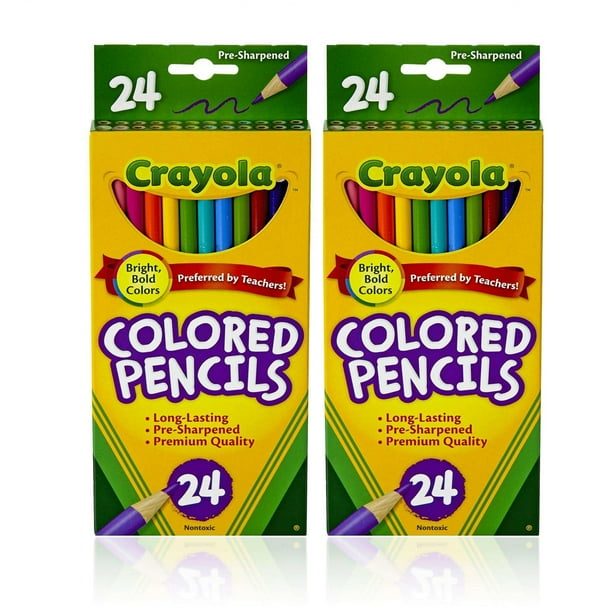 Crayola Classic Colored Pencils, School Supplies, 24 Count - 2 Pack