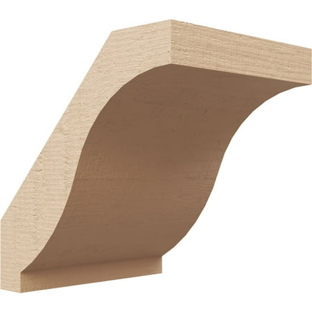 Ekena Millwork 5 W x 6 D x 6 H Baker Rough Cedar Woodgrain TimberThane Knee Brace Primed