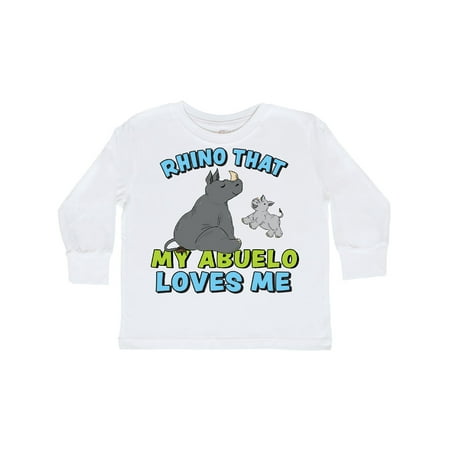 Inktastic Rhino That My Abuelo Loves Me with Cute Rhinos Gift Toddler Boy or Toddler Girl Long Sleeve T-Shirt
Inktastic Rhino That My Abuelo Loves Me with Cute Rhinos Gift Toddler Boy or Toddler Girl Long Sleeve T-Shirt