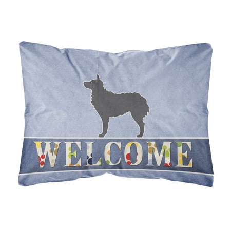 Croatian Sheepdog Welcome Canvas Fabric Decorative Pillow